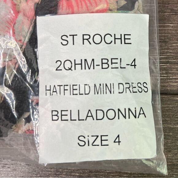 St. Roche The Hatfield Mini Dress Gathered Skirt, V-Neck, Ruffle. Size 4. NWT! - Picture 7 of 11